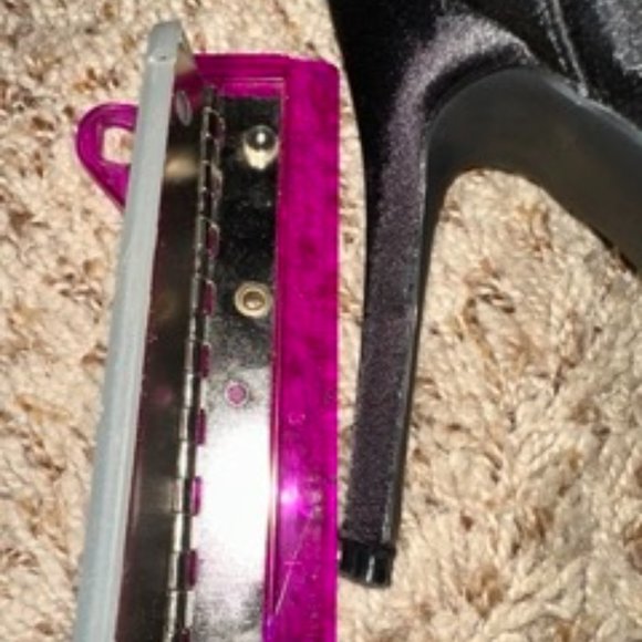 Size 8 Qupid Black Lace-Up Booties with Roses - Picture 2 of 6